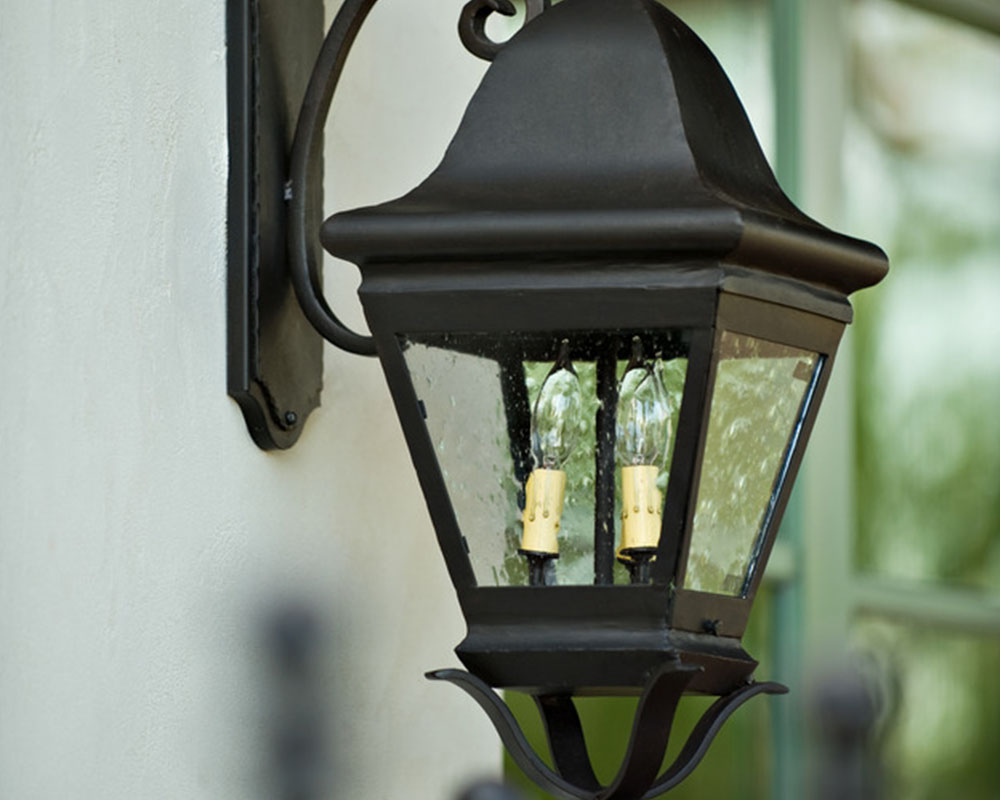 Exterior Light Fixture Getting Cleaned