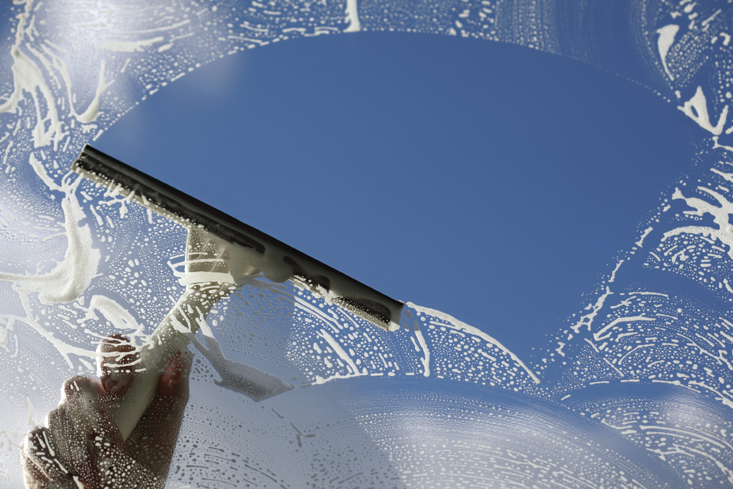 Residential Window Being Cleaned